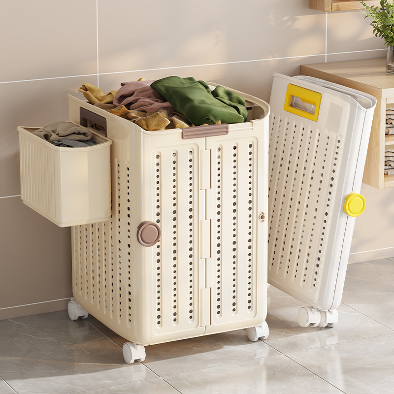 Household Laundry Basket Storage Basket Dirty Clothes Basket Balcony Bathroom Dirty Clothes Finishing Folding Wall Hanging Dirty Clothes Basket