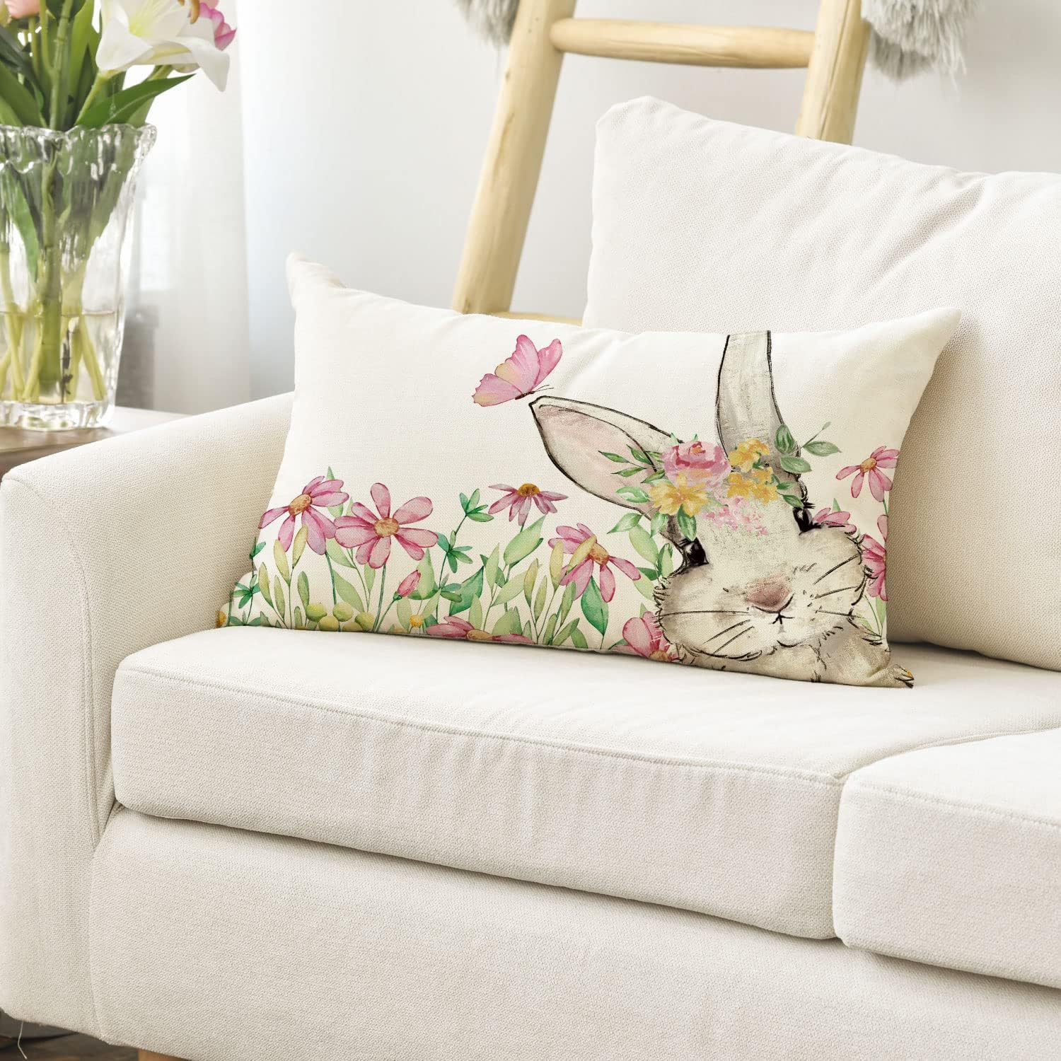 75g Weight Pillow Cases Home Textiles & Decor Type pillow case Event & Party Supplies Polyester Material Rabbit Pattern Simple Style Style Simple Style Rabbit Polyester Pillow Cases 6