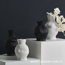 创意北欧风ins陶瓷花瓶 亚马逊外贸客厅插花家居软装饰品艺术摆件