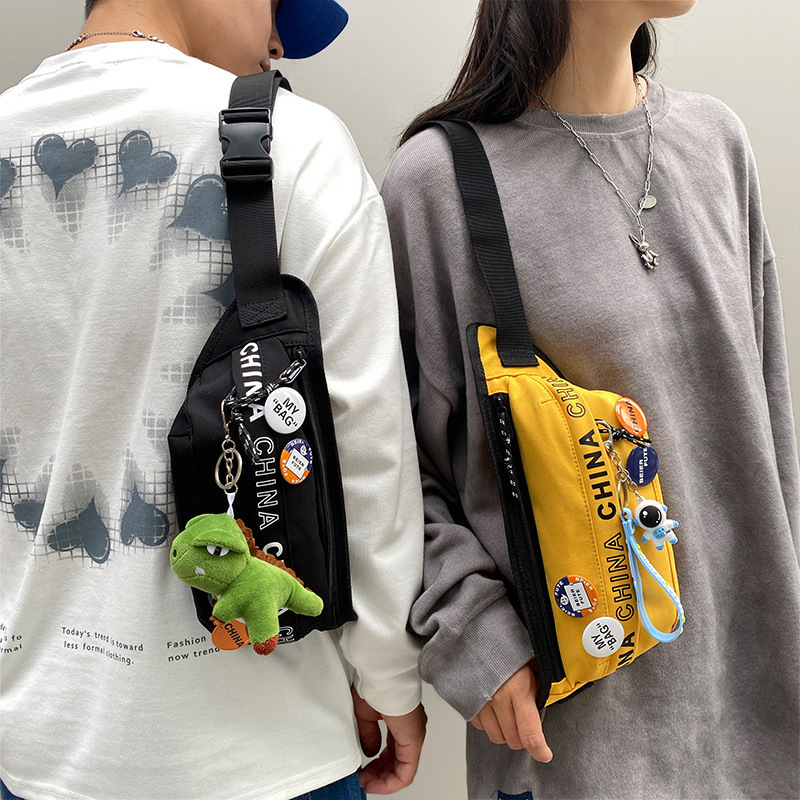 Versatile Single-Shoulder Crossbody Bag, Large-Capacity Single-Shoulder Crossbody Bag, Workwear Style, Multi-Functional Chest Bag, Crossbody Bag for Men and Women