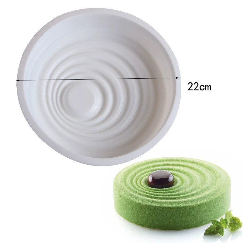 Silicone mousse mold Italy, white 21×21×4 cm, food-grade flexible baking tray