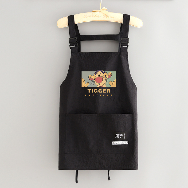 新型ファッションかわいい防水エプロン家庭用キッチン料理ウエスト花屋飲食専用作業服印字|undefined