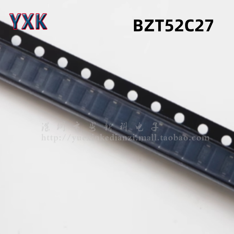 BZT52C27 SOD123 贴片稳压二极管 1206塑封 27V 一盘3K