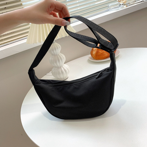 Nylon Crossbody Bag Women  New Trendy Dumpling Bag Lightweight Small Shoulder Bag Underarm Bag Single Shoulder Canvas Bag Wholesale