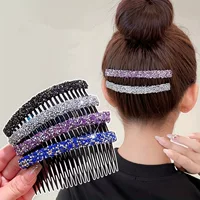 Расческа для волос Meiya со стразами для уборки сломанных волос на затылке, нескользящая расческа, заколка для челки, универсальный новый аксессуар для волос