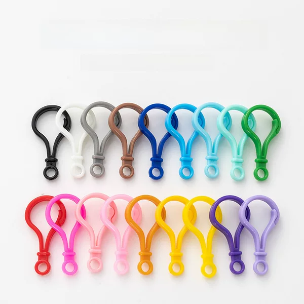 DIY Jewelry Accessories Colorful Christmas Light Bulb Clasps Plastic Lobster Clasps Acrylic Hook Clasps