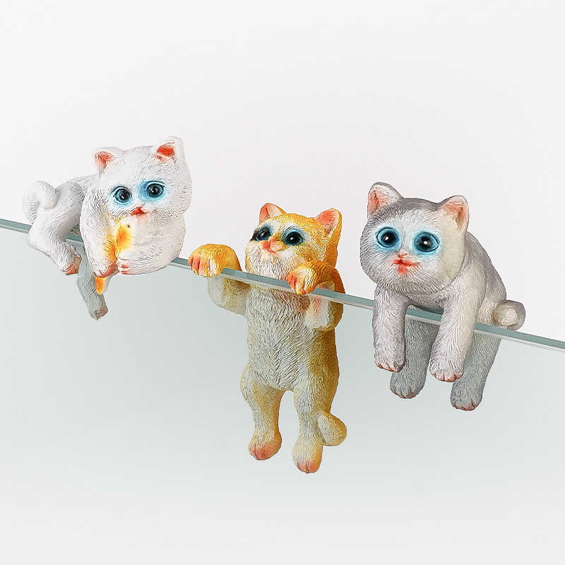 Maceta de resina para jardín, pecera, mochila para gatos, decoración para gatos, regalo, colgante de resina, adorno colgante, almacenamiento creativo