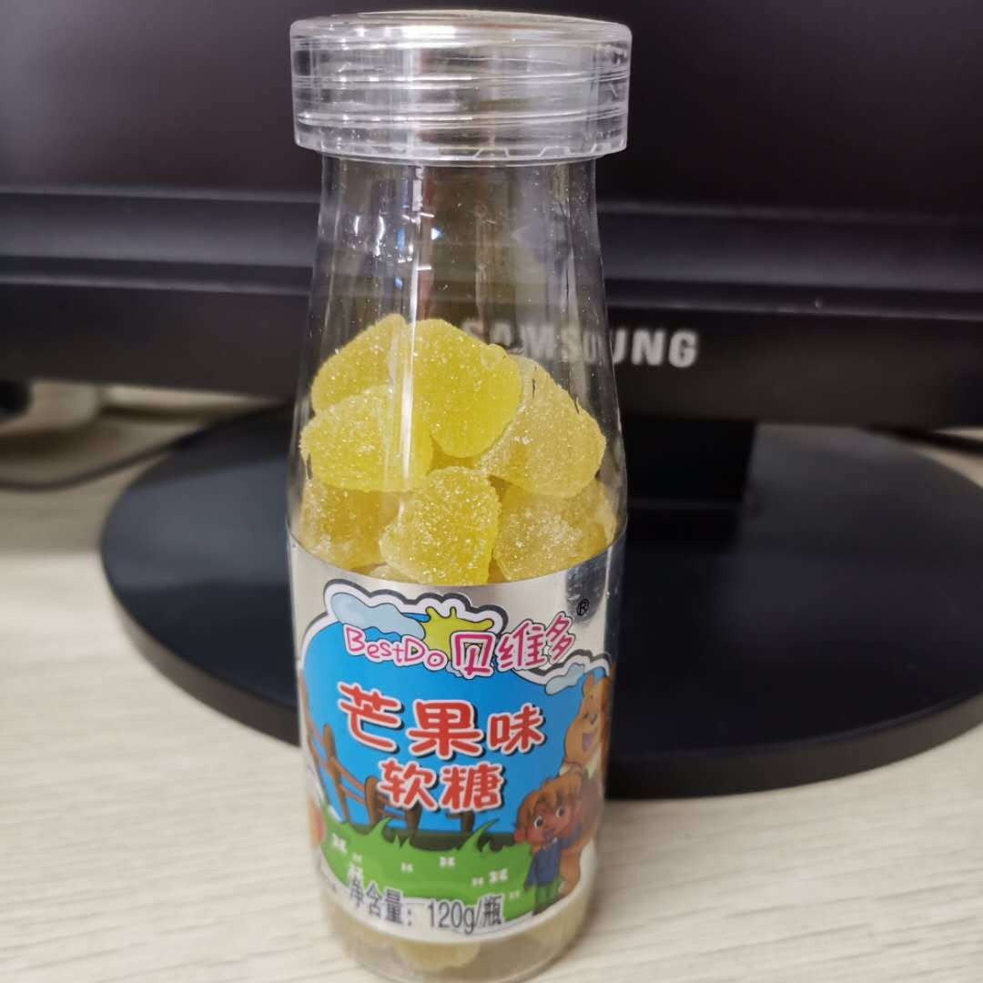 国产  贝维多芒果/咸金桔味软糖120g*10瓶/组 休闲零食品糖果