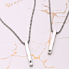 Universal small design necklace stainless steel, fashionable chain for key bag , accessory, light luxury style, simple and elegant design, does not fade, wholesale