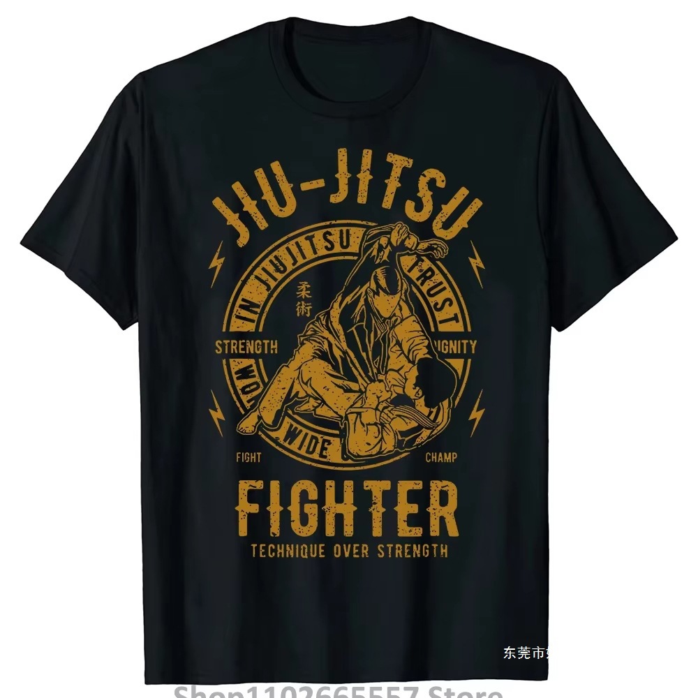 [Europe Size] New Fashion T-Shirt 100% Cotton Cool Casual Jiu Jitsu Brazilian Jiu Jitsu