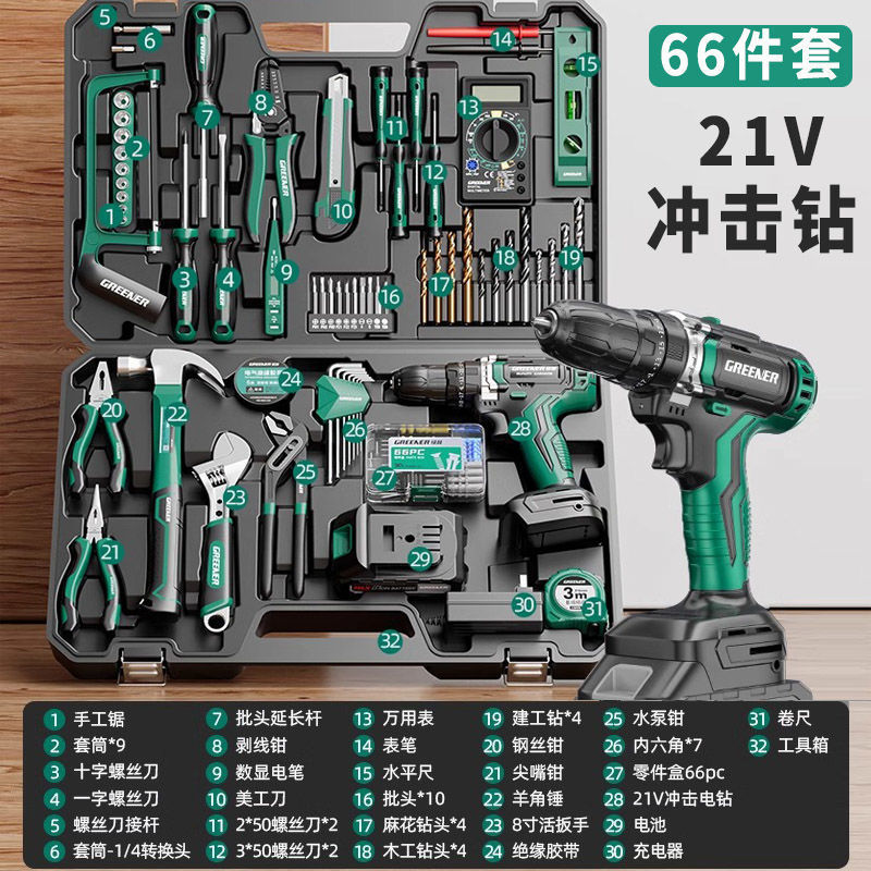 五金工具套装家用工具箱维修万能组合全套日常电工木工大全|undefined
