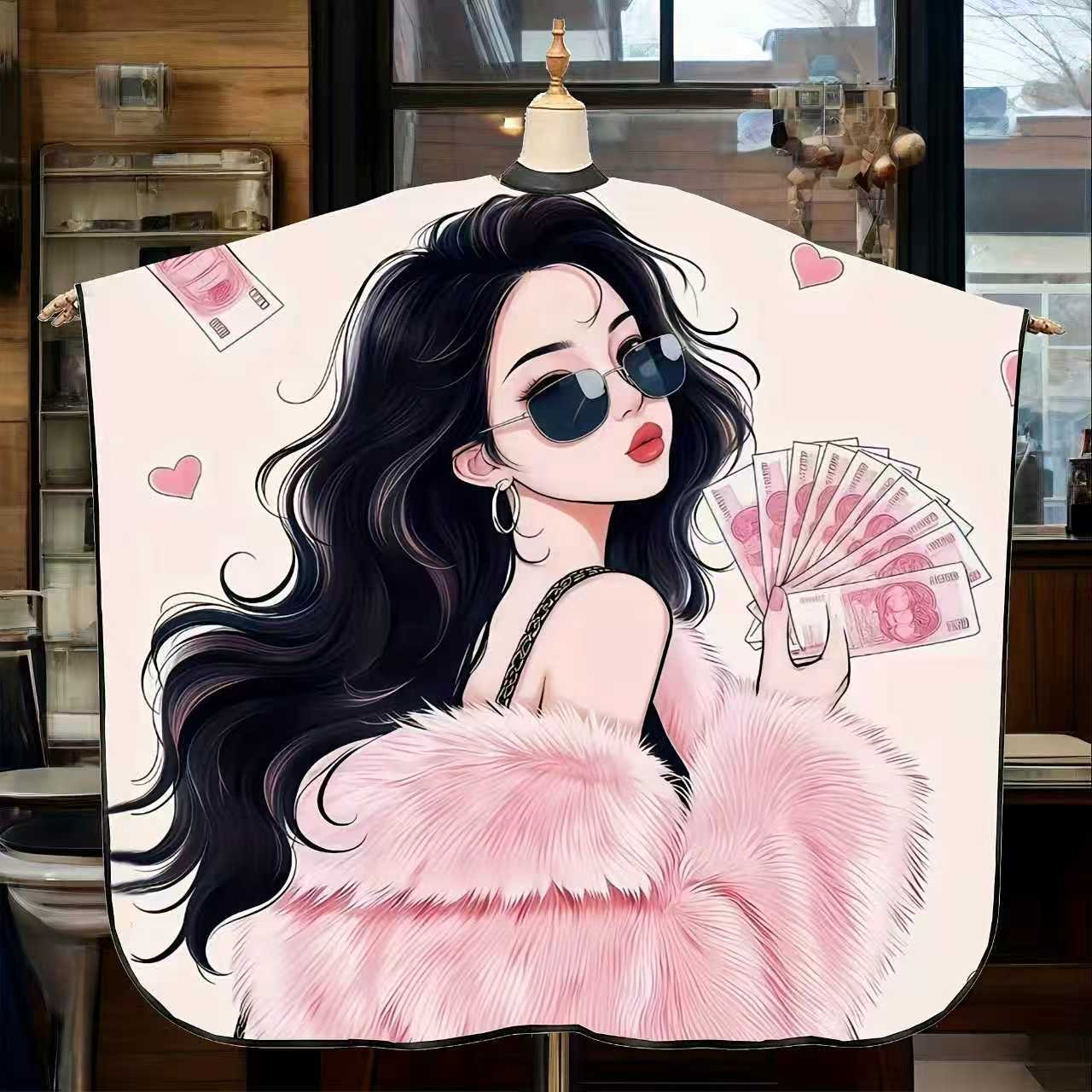 Fábrica personalizada barbería cortar el cabello chaleco teñido calzado herramientas de peluquería domésticas impresión corte de pelo chaleco desechable