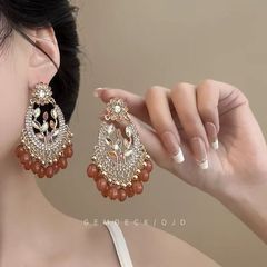 レトロボヘミアンエキゾチックイヤリングロングタッセルファッショナブルなイヤリングエスニックスタイルイヤリングイヤリング