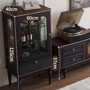 Zt American Retro Solid Wood Tv Cabinet Living Room Coffee Table Floor Cabinet Cupboard Combination French Simple Multi-Functional Storage Cabinet