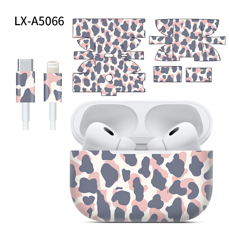 Adecuado para pegatinas de AirPods Pro2/Pro3, textura mate, película para auriculares Apple, película protectora de cobertura total