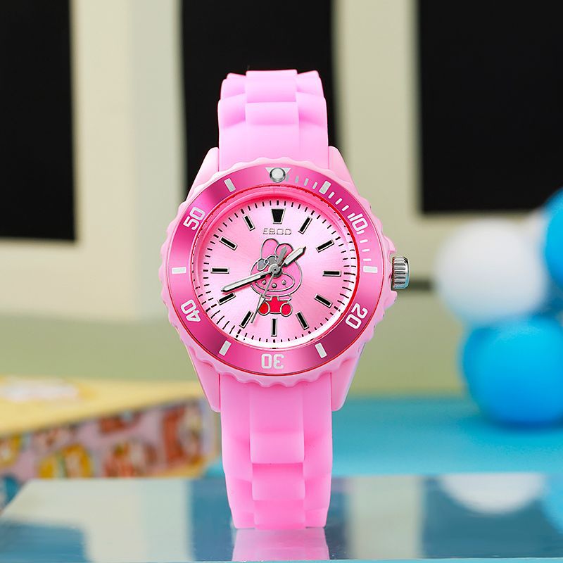 现货指针中小小学女孩男孩果冻石英电子表学生中小学生子表女孩儿