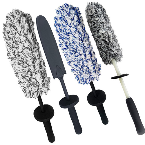 Plush Car Wheel Brush Microfiber Dust Duster Home Car Wash Supplies Cleaning Brush Tire Brush