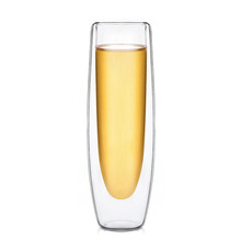 耐热高硼硅双层玻璃杯创意香槟杯跨境红酒杯家用隔热透明水杯