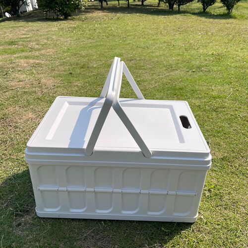 Outdoor camping foldable storage box trolley picnic storage box portable camping storage box gift box