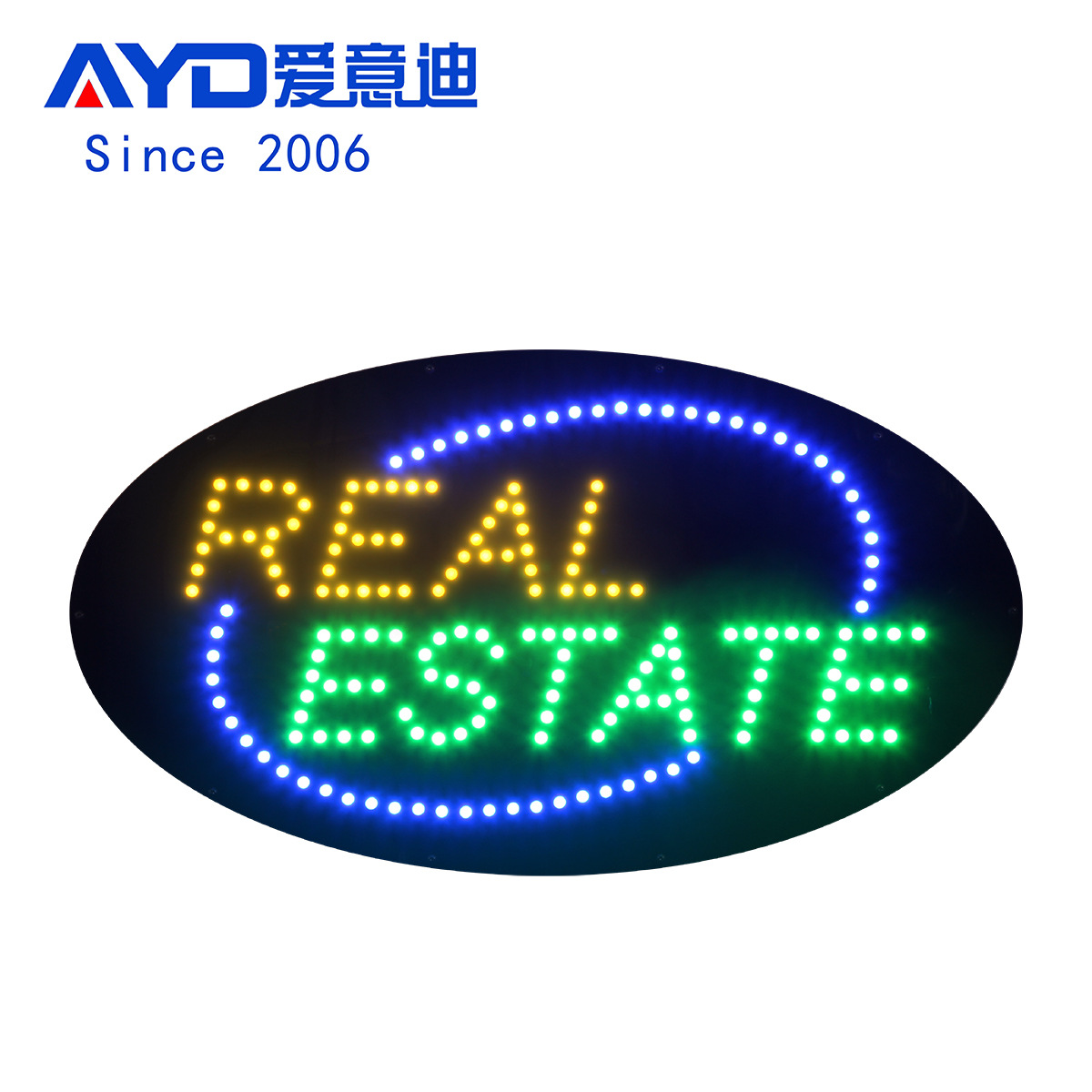 厂家背发光字新品招牌字38*68.5CM亚克力背光平面图案real estate