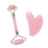 Gua sha board + roller massager [pink]