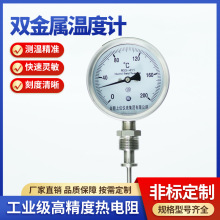 WSS-411双金属温度计0-300℃烤炉温度表工业级径向型合肥上仪仪表
