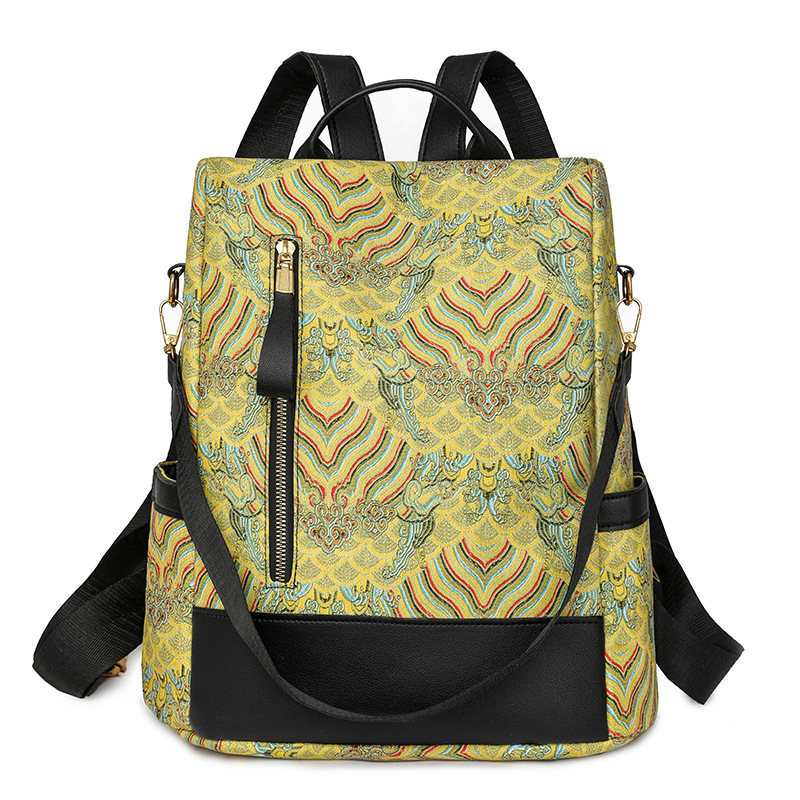 Fábrica al por mayor 2024 nuevas señoras de cuero suave mochila antirrobo moda tendencia mochila de viaje urbano de gran capacidad