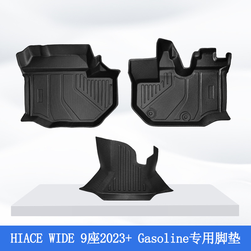 Aplicable a Japón 23 + modelo TOYOTA HIACE WIDE 3D todo el tiempo material TPE almohadilla de pie de automóvil