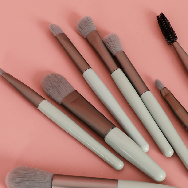 迷你小八支马卡龙化妆刷眼部细节套装眼影刷便携刷包厂家现货直发