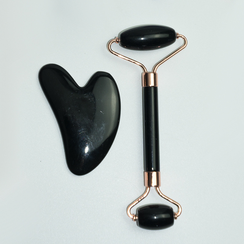 Cara transfronteriza cara cara cara de acero inoxidable tablero de masaje rodillo masajeador en forma de corazón ojos belleza meridiano varilla de belleza varilla de belleza