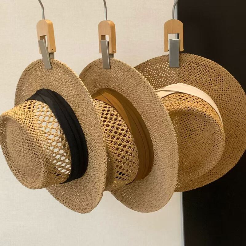 High-Quality Hollow-Out Flat-Top Straw Hat for Women, Summer French-Style Hat, Versatile for Vacation and Beach, Makes the Face Look Smaller High-Quality Hollow-Out Flat-Top Straw Hat for Women, Summer French-Style Hat, Versatile for Vacation and Beach, Makes the Face Look Smaller