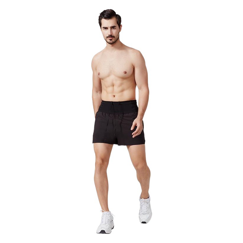 Pantalones cortos de secado rápido verano europeo y americano suelto entrenamiento de fitness al aire libre pantalones cortos deportivos de baloncesto de dos piezas falsos hombres