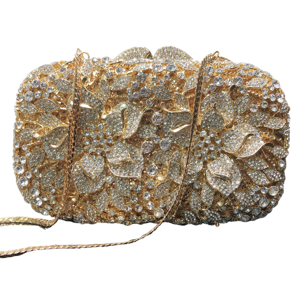 Clutch bag nueva moda transfronteriza bolsas de cena de diamantes flores de diamantes de mano bolsas de mujer bolsas de vestido de noche