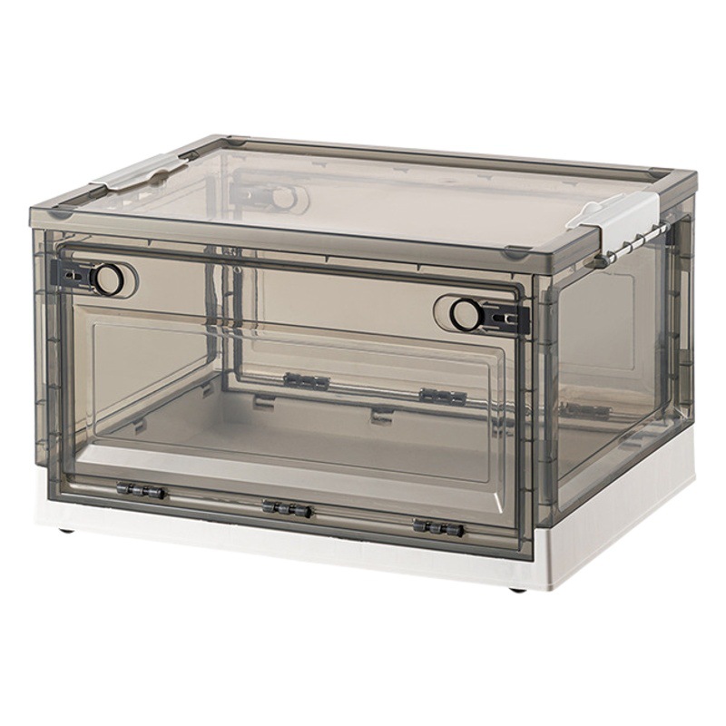 Caja de almacenamiento de ropa armario edredón plástico transparente caja de almacenamiento de juguetes para niños merienda plegable libro caja de almacenamiento