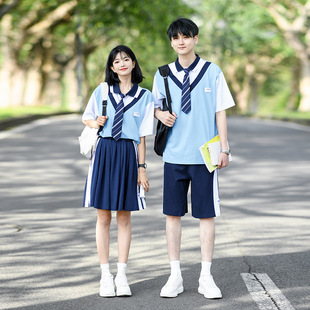 Class Clothing British Academy Style Primary School Uniform Sports Meeting POLO Shirt Junior High School Students Graduation Season suit Performance Clothing