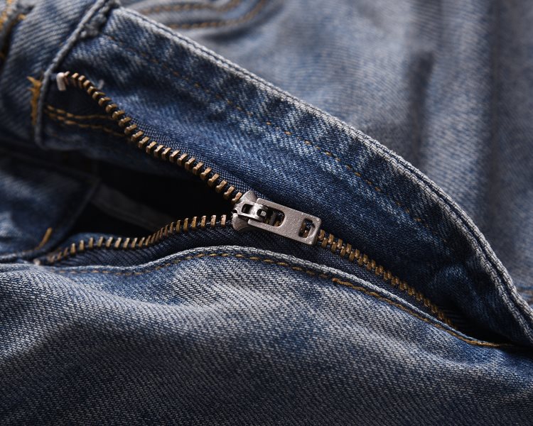 Men's Slim Fit Distressed Skinny Jeans With Ripped Patch Details_voghion.com