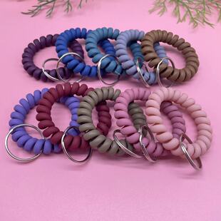 Factory Direct Supply Amazon Plastic Spring Bracelet New Frosted Telephone Cord Matte Spiral Fashion Bracelet
