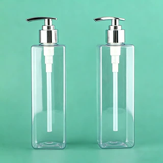 定制 350ml卸妆水爽肤水透明方瓶 350毫升乳液瓶包装 PET塑料瓶子