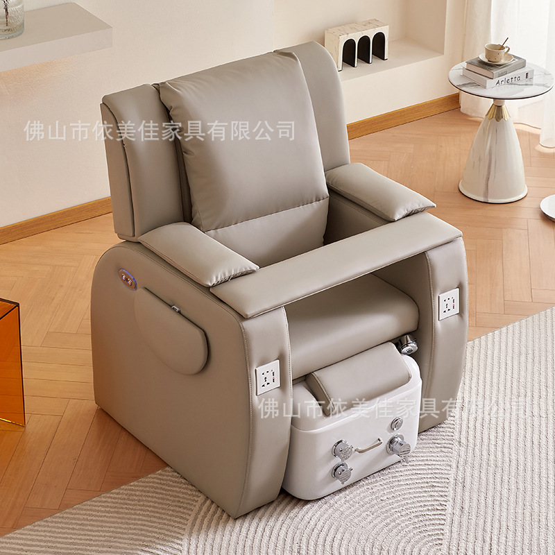 Silla de pedicuría spa manicuría masaje eléctrico sofá de baño de pies sillón reclinable para pedicuría de uñas