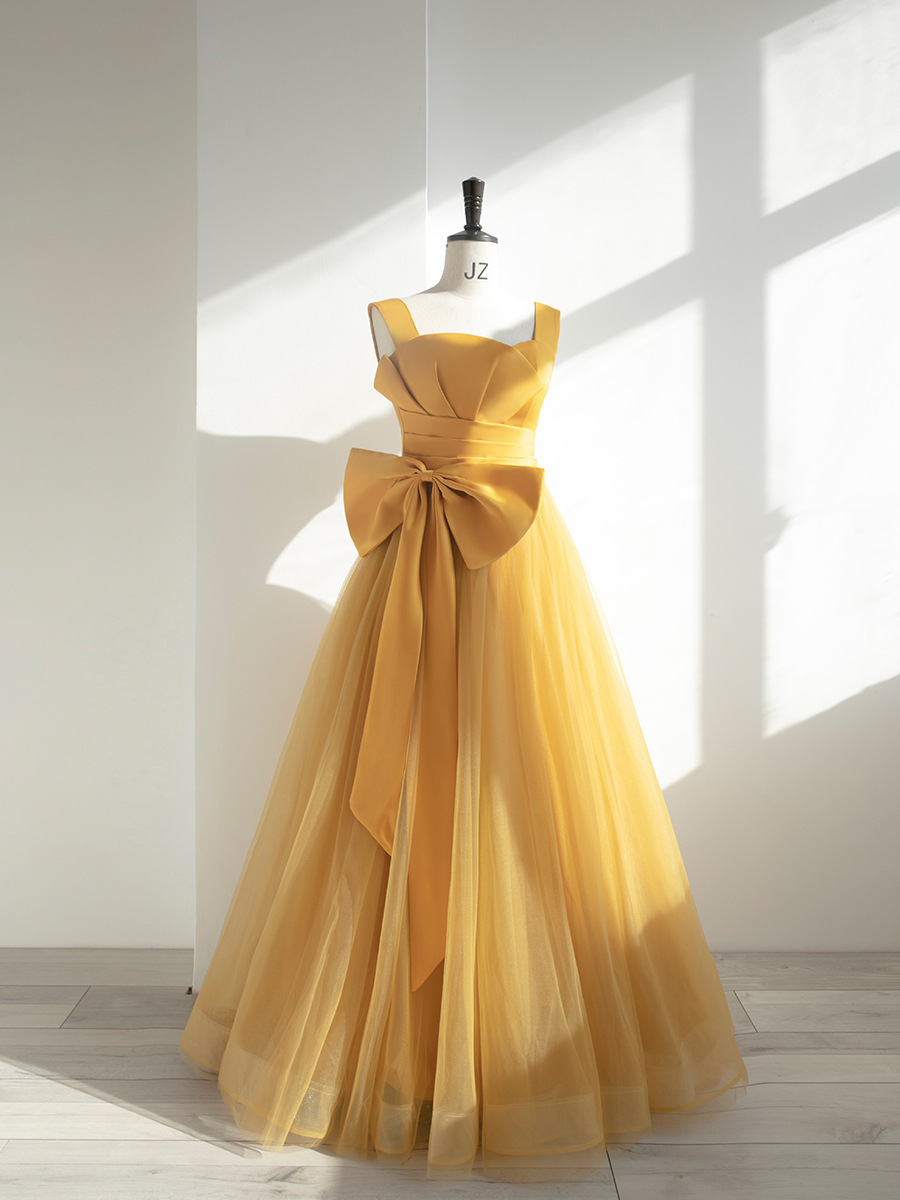 Vestido de noche transfronterizo 2026 nuevo vestido de princesa elegante temperamento largo espectáculo vestido de reunión anual de la compañía de banquete mujer