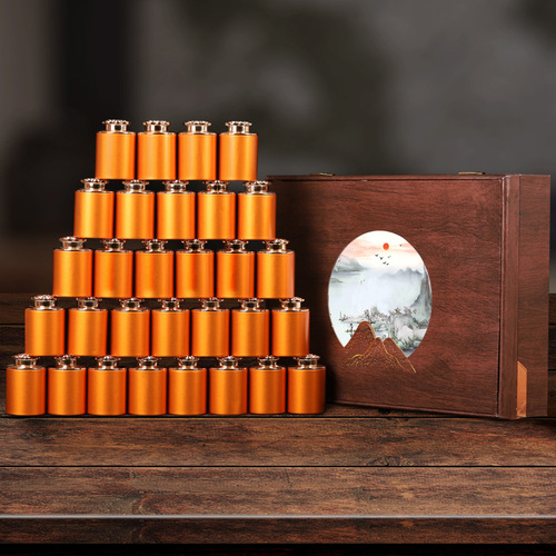 30 cans of Jin Jun Mei tea small can black tea high-end gift box for festival gifts, for elders and leaders, promotional gift, wholesale