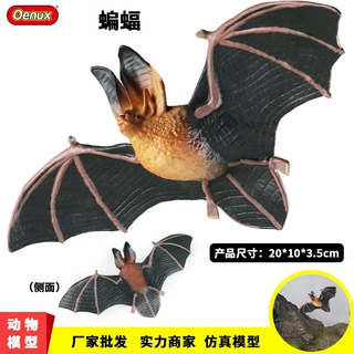 儿童实心仿真整蛊动物玩具模型大号蝙蝠大耳蝠天鼠飞挂鼠认知摆件