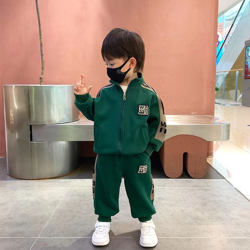 Children's boys' cardigan, woven belt, long sleeved set, spring autumn clothing, children's and babies'_voghion.com