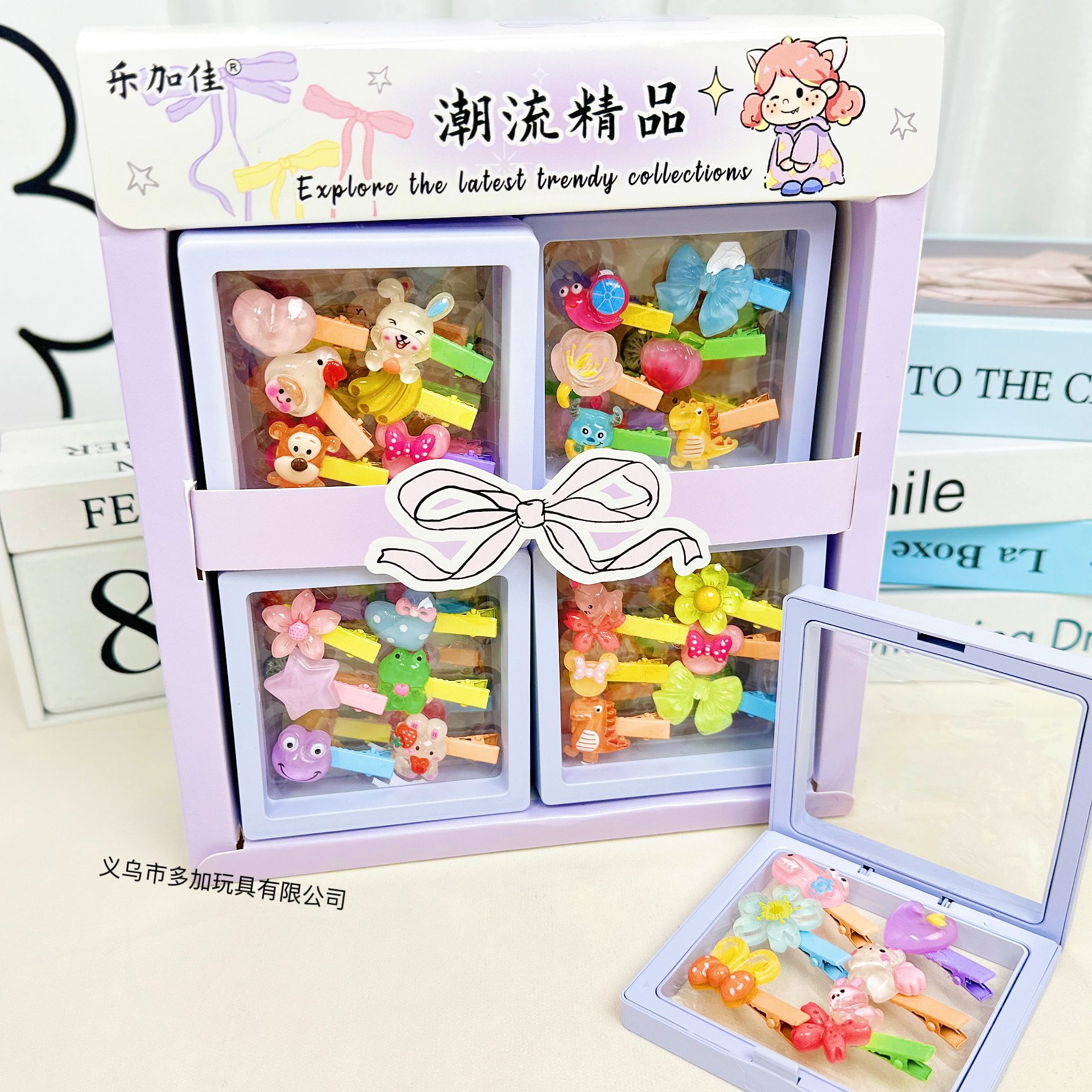 B niños pequeños clip de dibujos animados 6 lindos clips niñas dulces belleza franjas laterales clip de cabello para niños