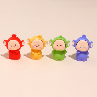 Mini Teletubbies Healing Car Ornaments Decorative Monitors Desk Workstation Ornaments Cute Decompression Ornaments