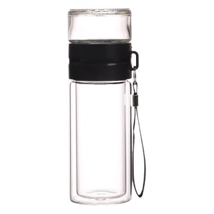 Tea water separation cup high borosilicate glass plastic anti-scald portable leak-proof design travel outdoor tea cup gift