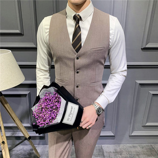Men's Casual Suit Vest Youth Slim Fit plus size Office Work Wear Business Wear Wedding Dress Best Man Groom Men's Wear