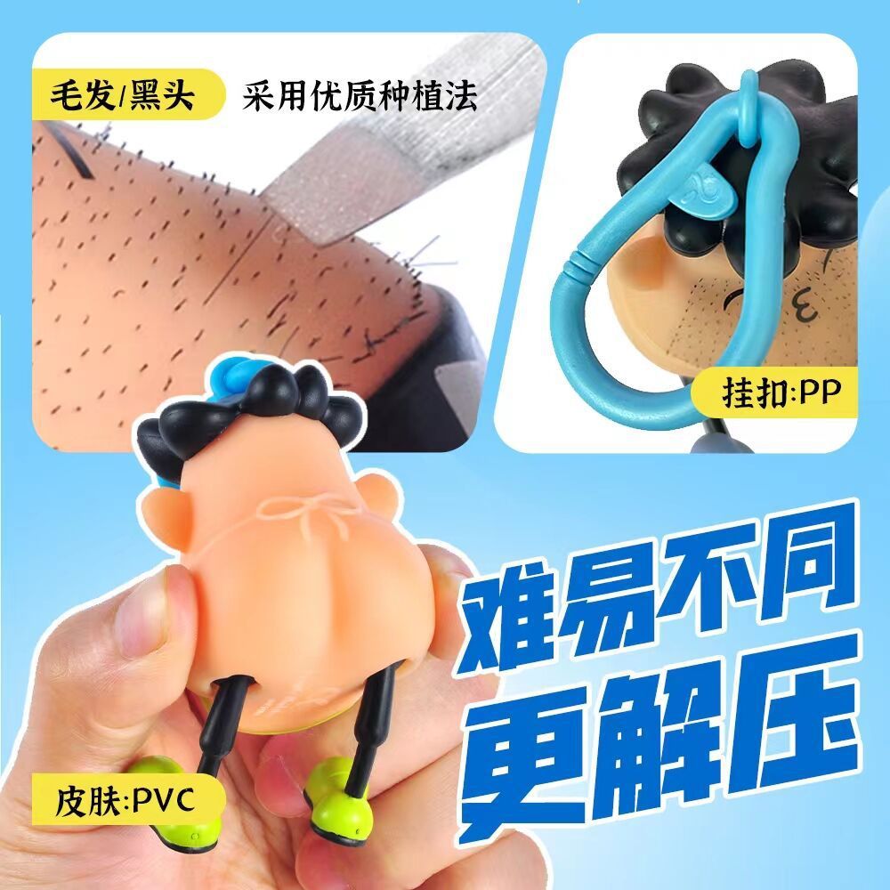 Nuevos juguetes de extracción de cabeza negra extracción de cabeza negra extracción de barba extraña descomposición de colgantes de llaves artefactos mágicos