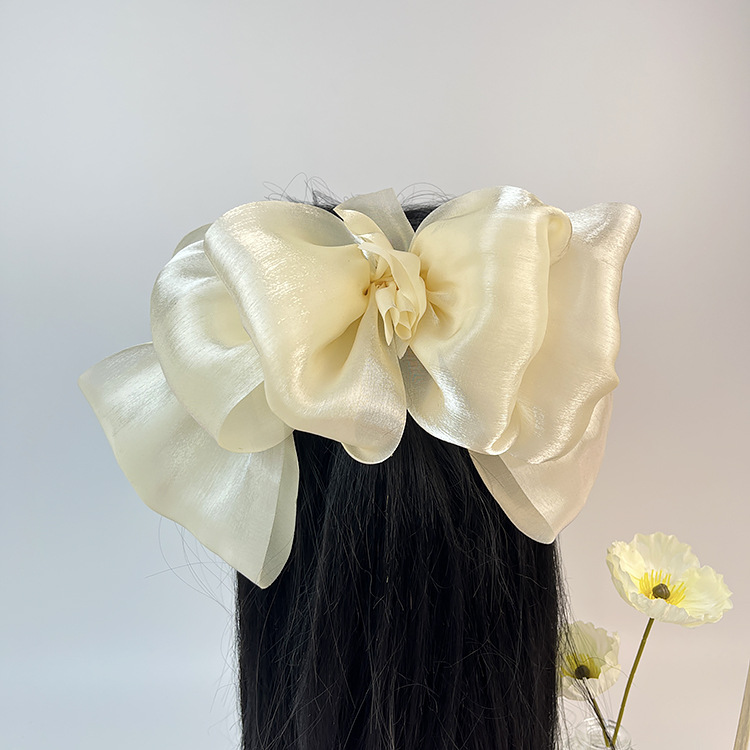 Women's Simple Style Bow Knot Organza Handmade Hair Clip display picture 27