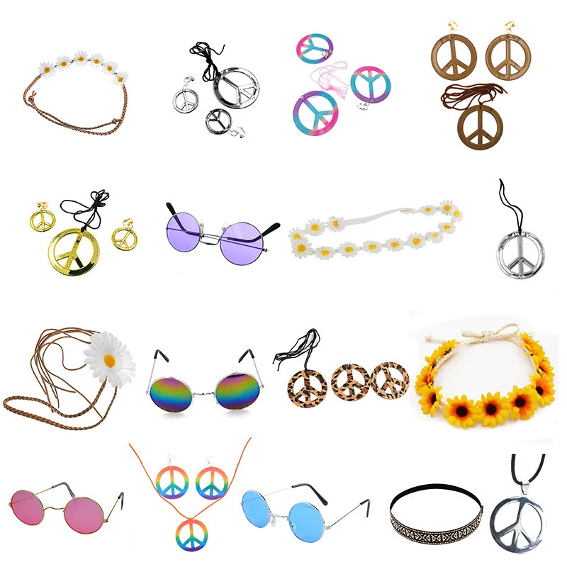 Halloween carnival earrings of hippies kit suits coloring carnival earrings